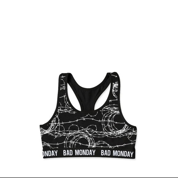 NWT! Bad Monday All Over Barbed Wire Sports Bra - Picture 7 of 8